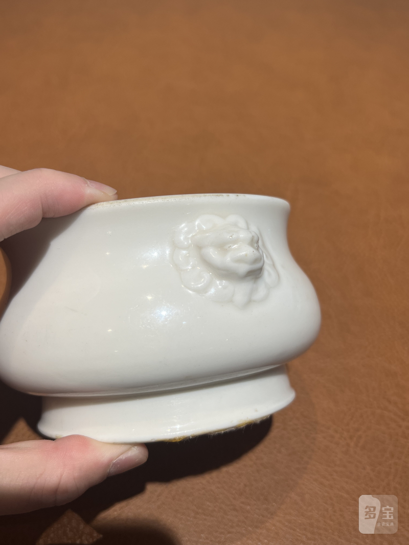 十七世纪 德化白釉狮耳炉 - 图6